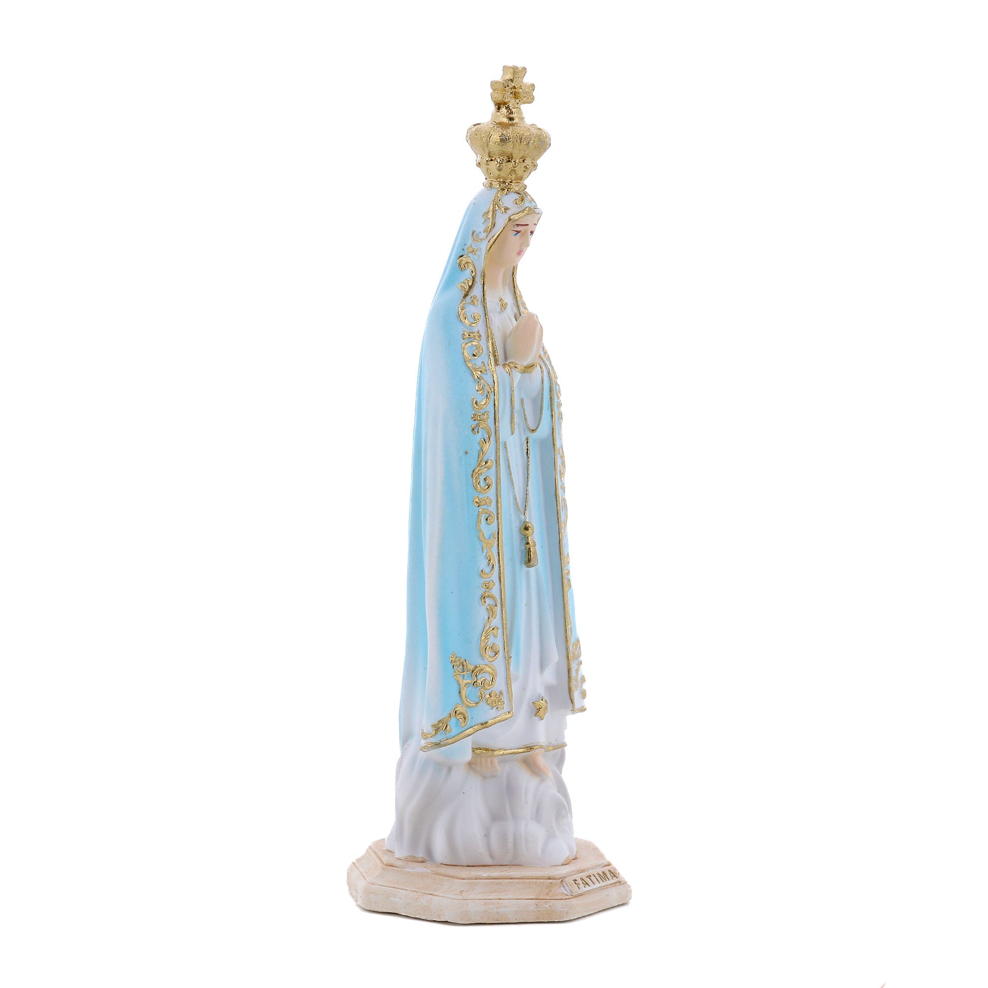 Staua in resina Madonna di Fatima. Altezza 10 cm
