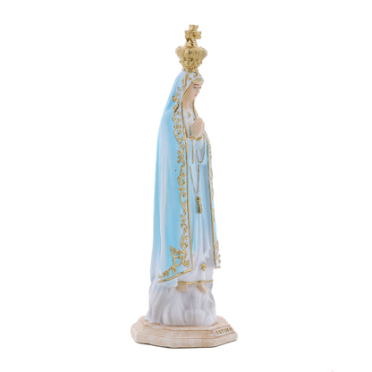 Staua in resina Madonna di Fatima. Altezza 10 cm
