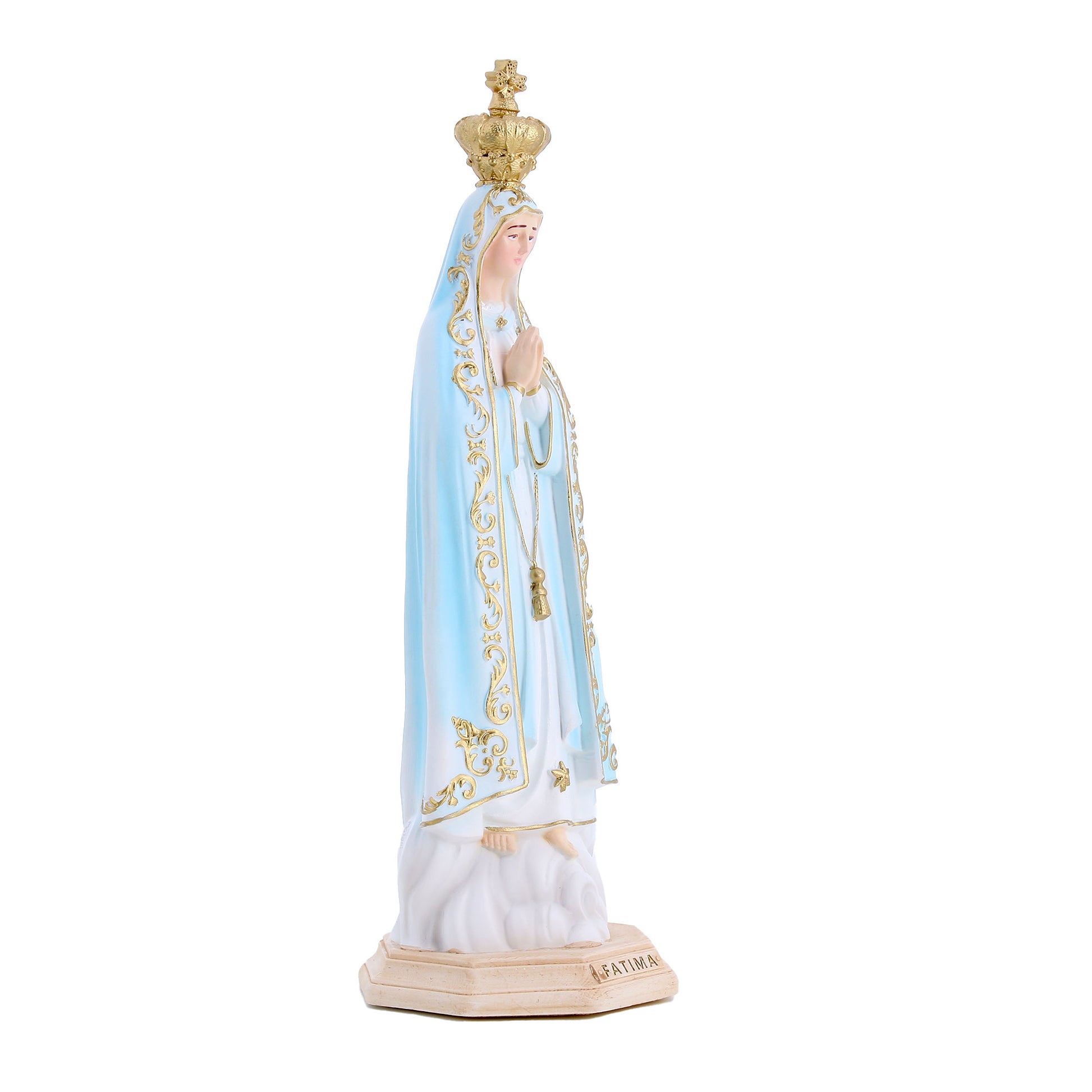 Staua in resina Madonna di Fatima. Altezza 20 cm

