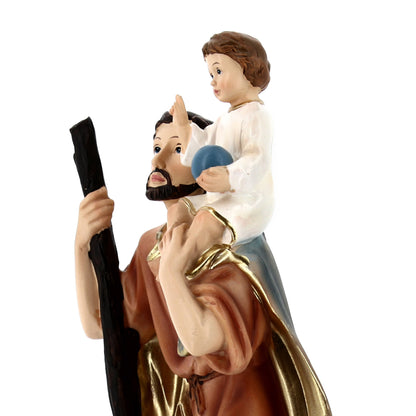 Statua di San Cristoforo in resina. Altezza 30 cm