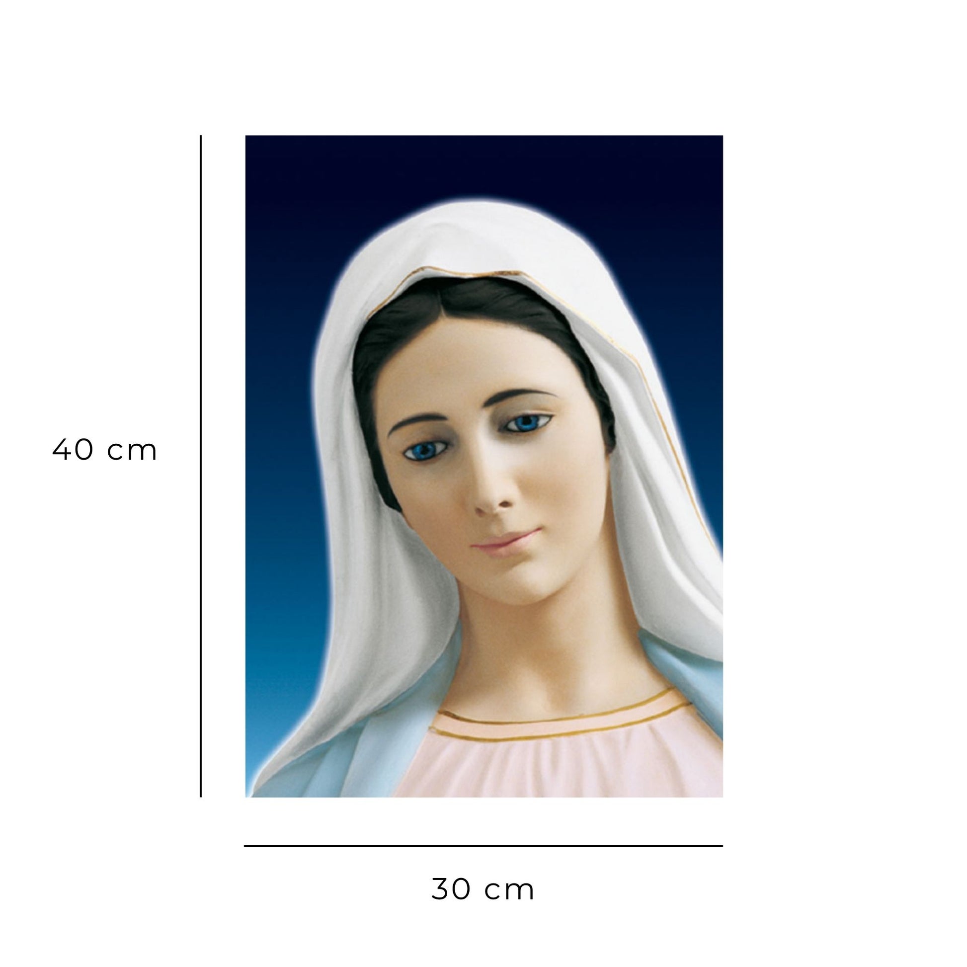 Foto beata Vergine Maria frontale cm 30x40