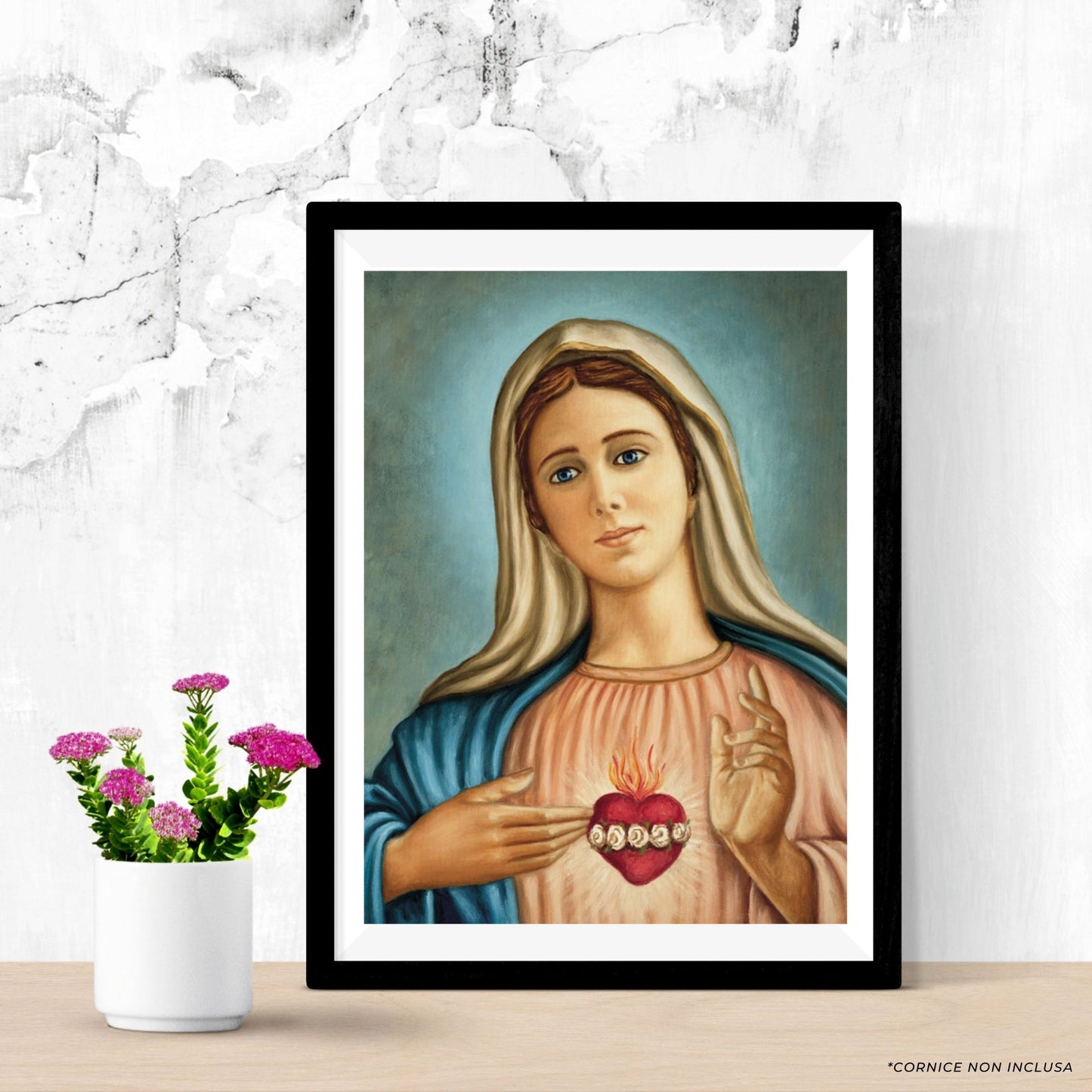 Foto sacro cuore immacolato di Maria cm 30x40
