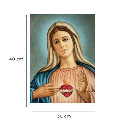 Foto sacro cuore immacolato di Maria cm 30x40