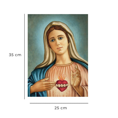 Foto sacro cuore immacolato di Maria cm 25x35