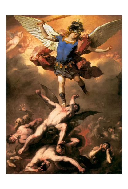 Santino san Michele. Sul retro "Supplica a san Michele"