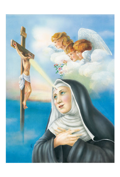Santino santa Rita da Cascia. Sul retro "Novena a santa Rita"