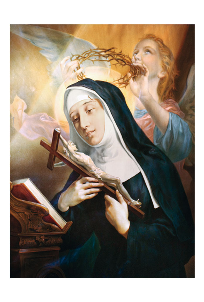 Santino santa Rita da Cascia. Sul retro "Novena a santa Rita"