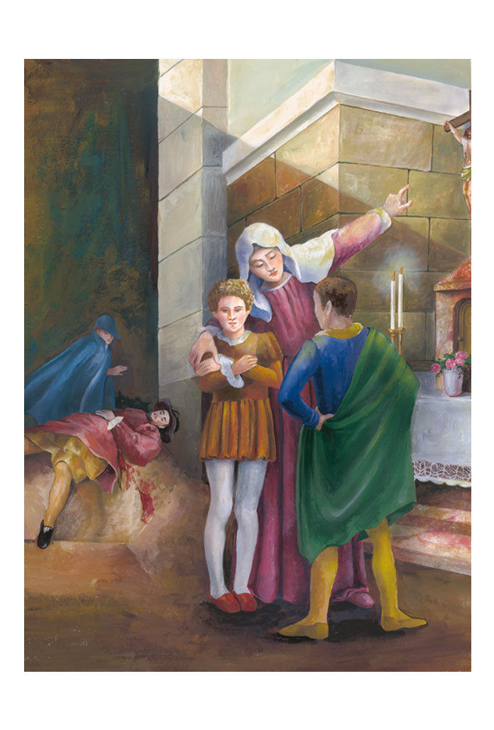 Santino santa Rita da Cascia. Sul retro "Preghiera della mamma"