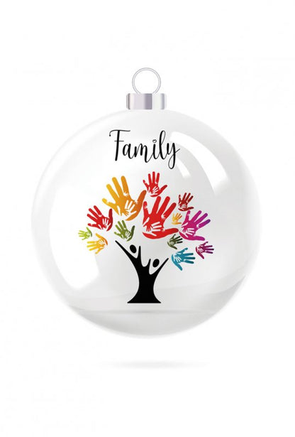 Pallina di Natale in porcellana bianca da personalizzare. Diametro 8 cm