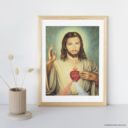 Foto sacro cuore di Gesù cm 35x50
