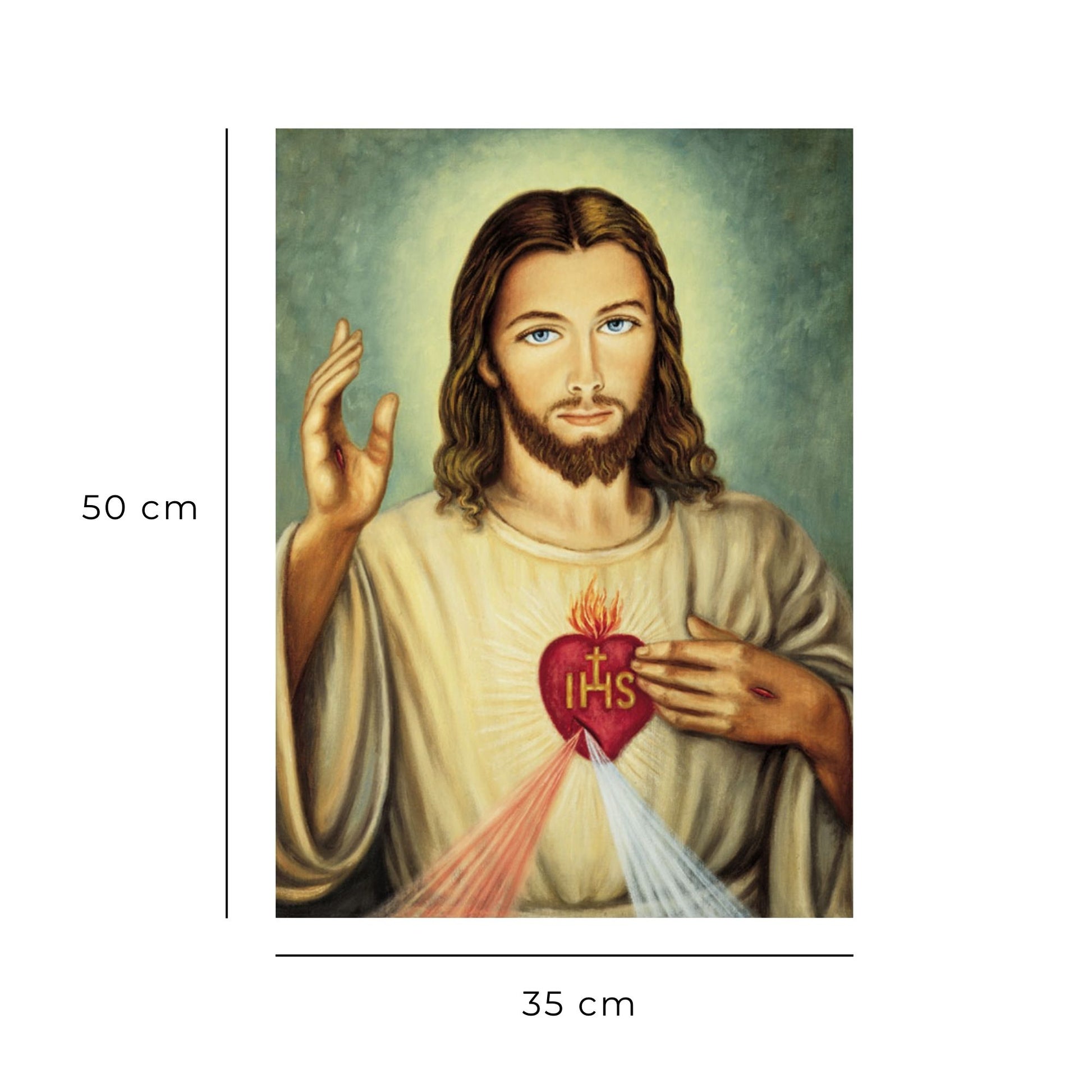 Foto sacro cuore di Gesù cm 35x50