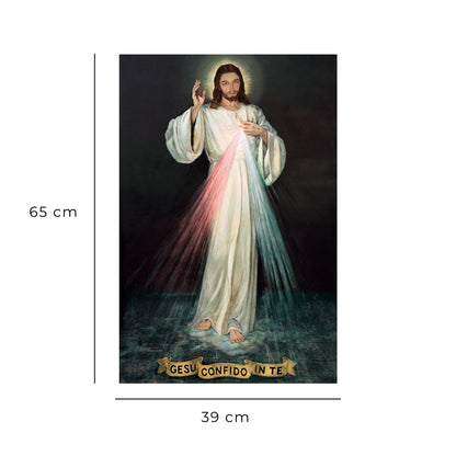 Foto Gesù confido in te su cartone da appendere o appoggiare cm 65x39
