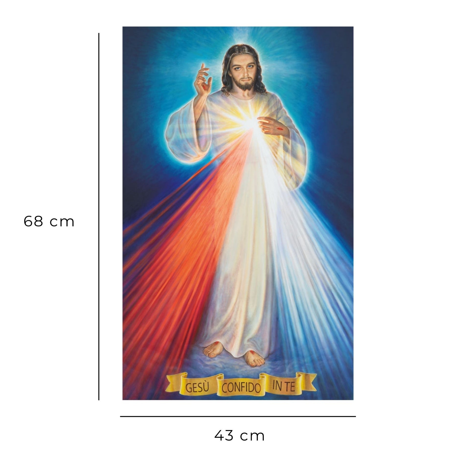 Foto Gesù Misericordioso 43x68 cm