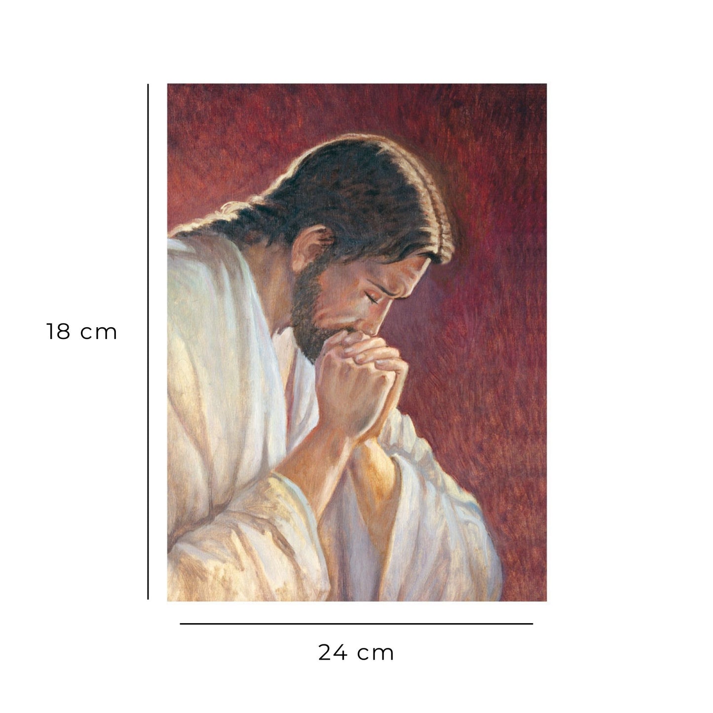 Foto Gesù che prega nell'orto degli Ulivi cm 18x24