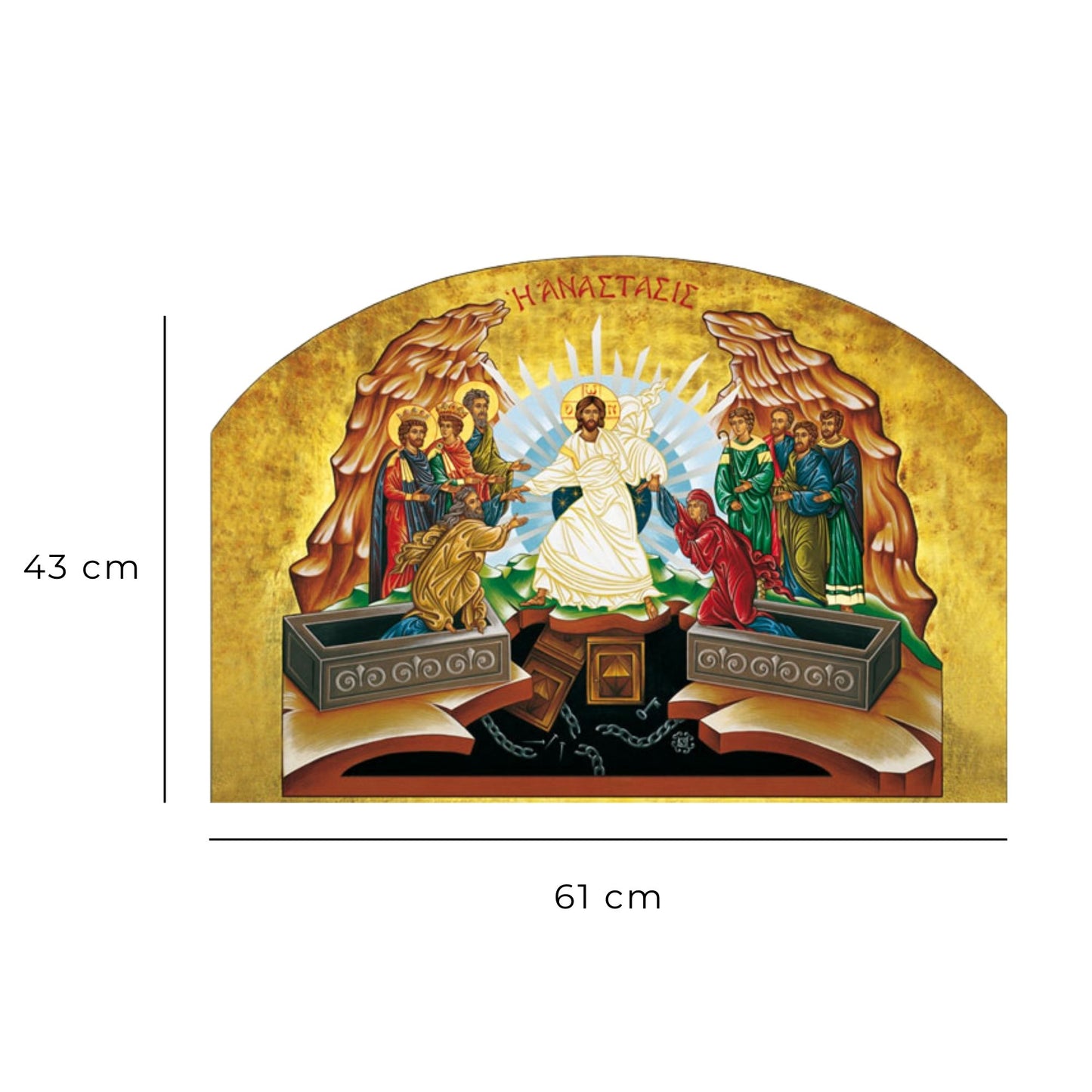 Foto icona risurrezione Comunità Cenacolo cm 43x61