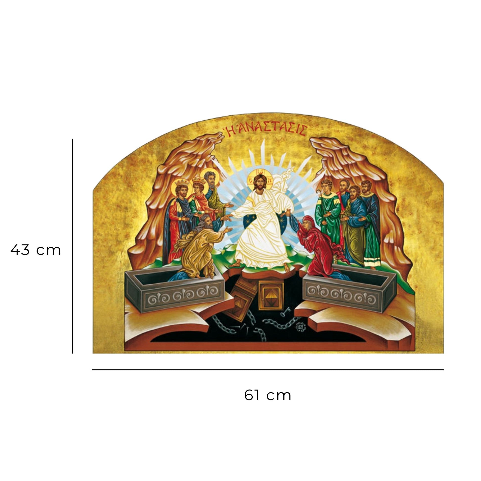 Foto icona risurrezione Comunità Cenacolo cm 43x61