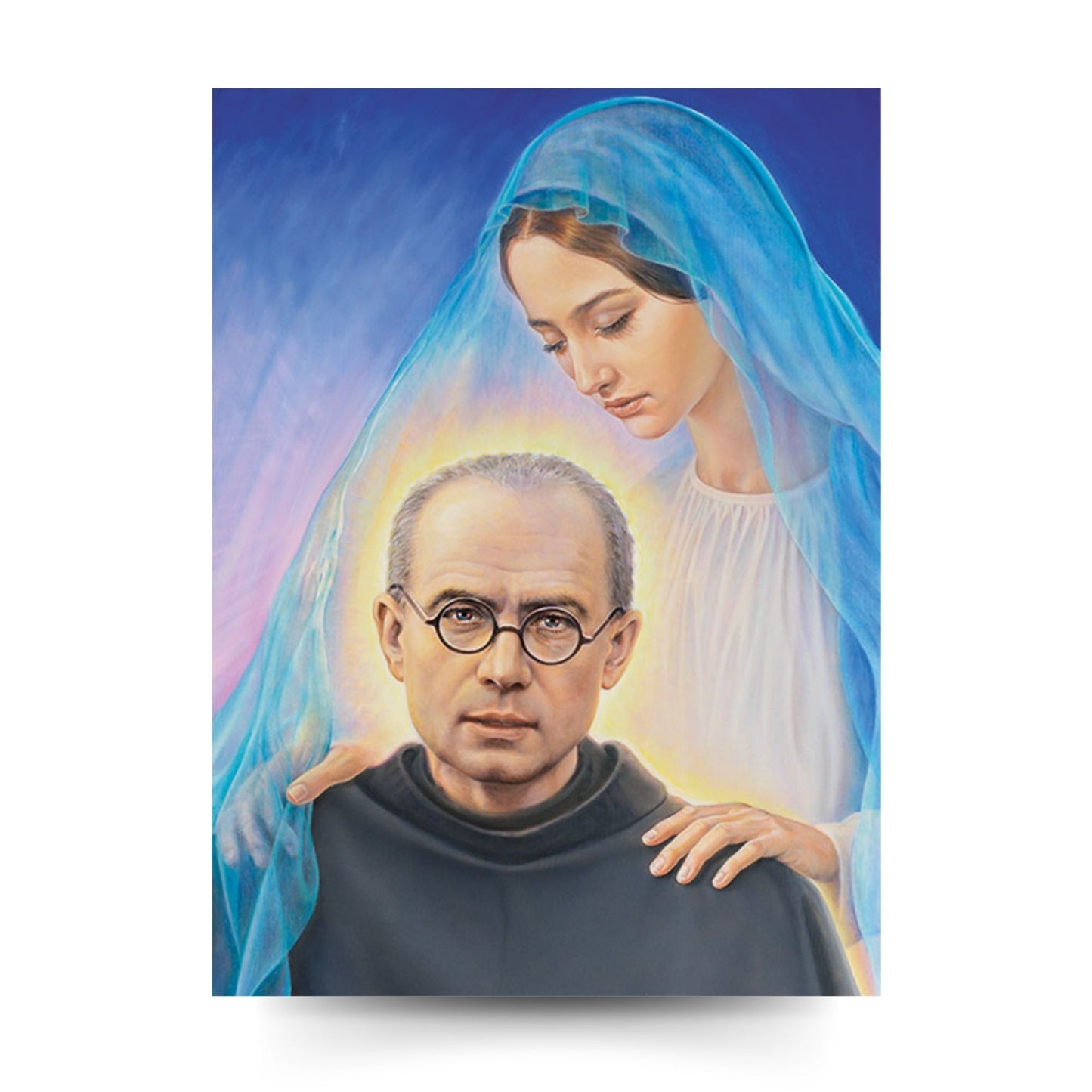 Foto san Massimiliano Kolbe e Madonna cm 34x48