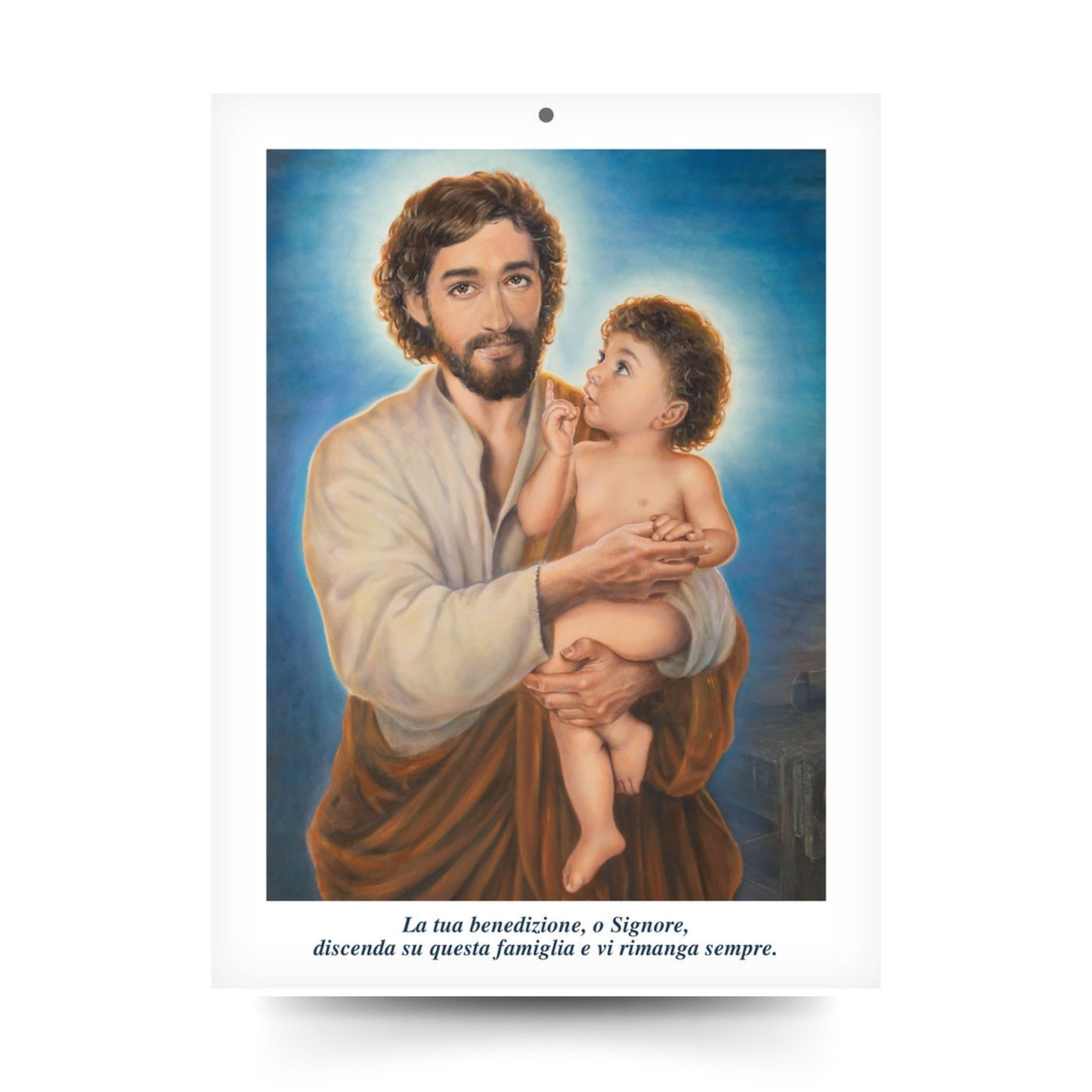 Foto San Giuseppe (dipinto di Dawid K.). Sul retro "Benedizione delle famiglie" 18x24 cm