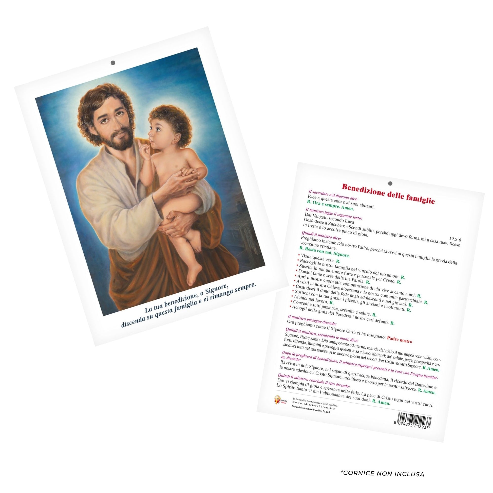 Foto San Giuseppe (dipinto di Dawid K.). Sul retro "Benedizione delle famiglie" 18x24 cm
