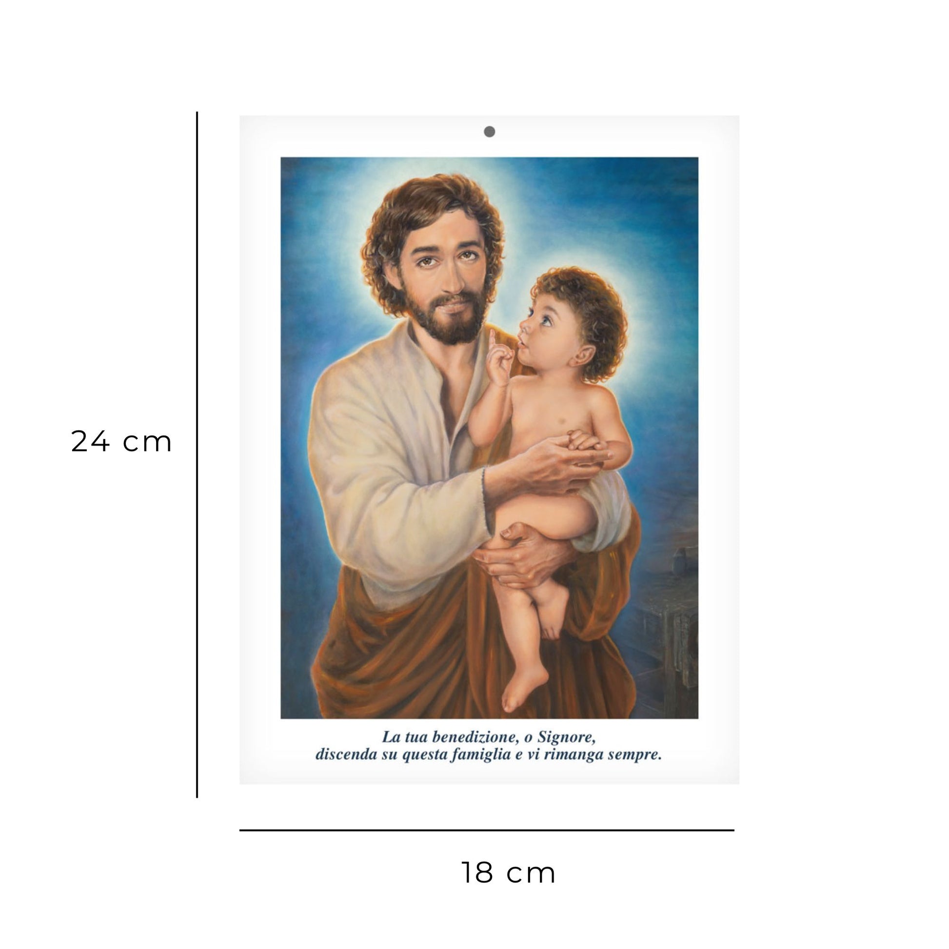 Foto San Giuseppe (dipinto di Dawid K.). Sul retro "Benedizione delle famiglie" 18x24 cm