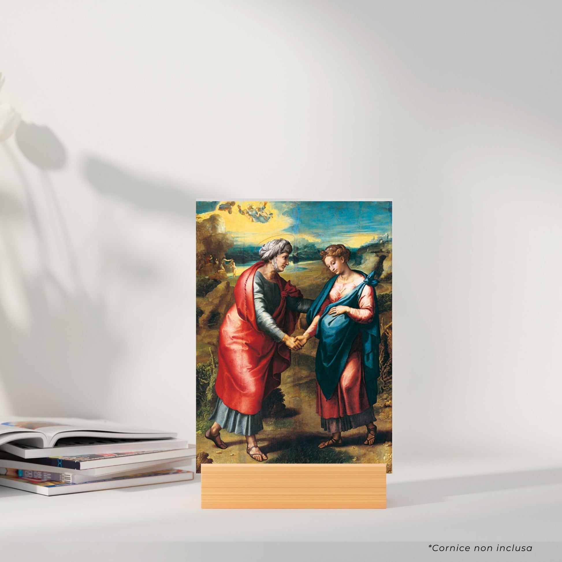 Cartolina visitazione. Sul retro "Consacrazione di un figlio a Maria madre della visitazione"