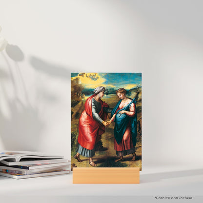 Cartolina visitazione. Sul retro "Consacrazione di un figlio a Maria madre della visitazione"