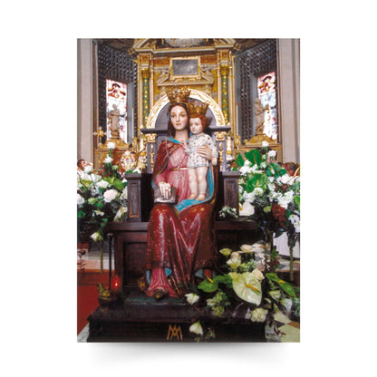 Cartolina beata Vergine della Bozzola. Sul retro "Preghiera alla beata Vergine della Bozzola"
