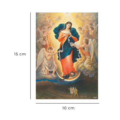 Cartolina Maria che scioglie i nodi Kownacki Dawid. Sul retro "Preghiera a Maria che scioglie i nodi"