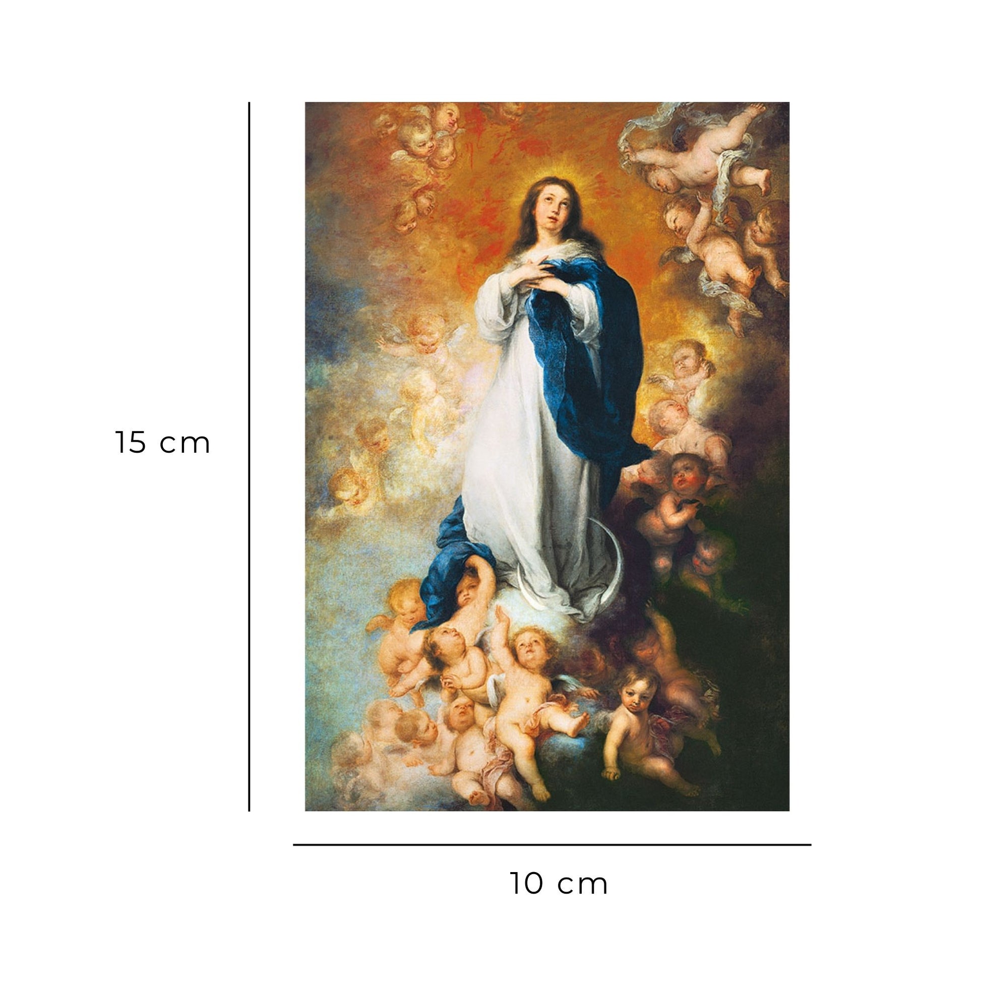 Cartolina Assunta. Sul retro "Preghiera all'Immacolata Concezione di Pio X"