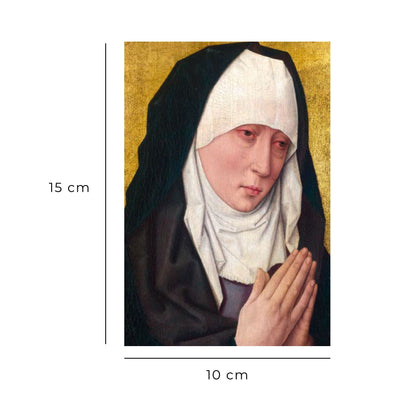 Cartolina Mater Dolorosa. Retro "Il pianto della Madre e il pianto dei figli" 
