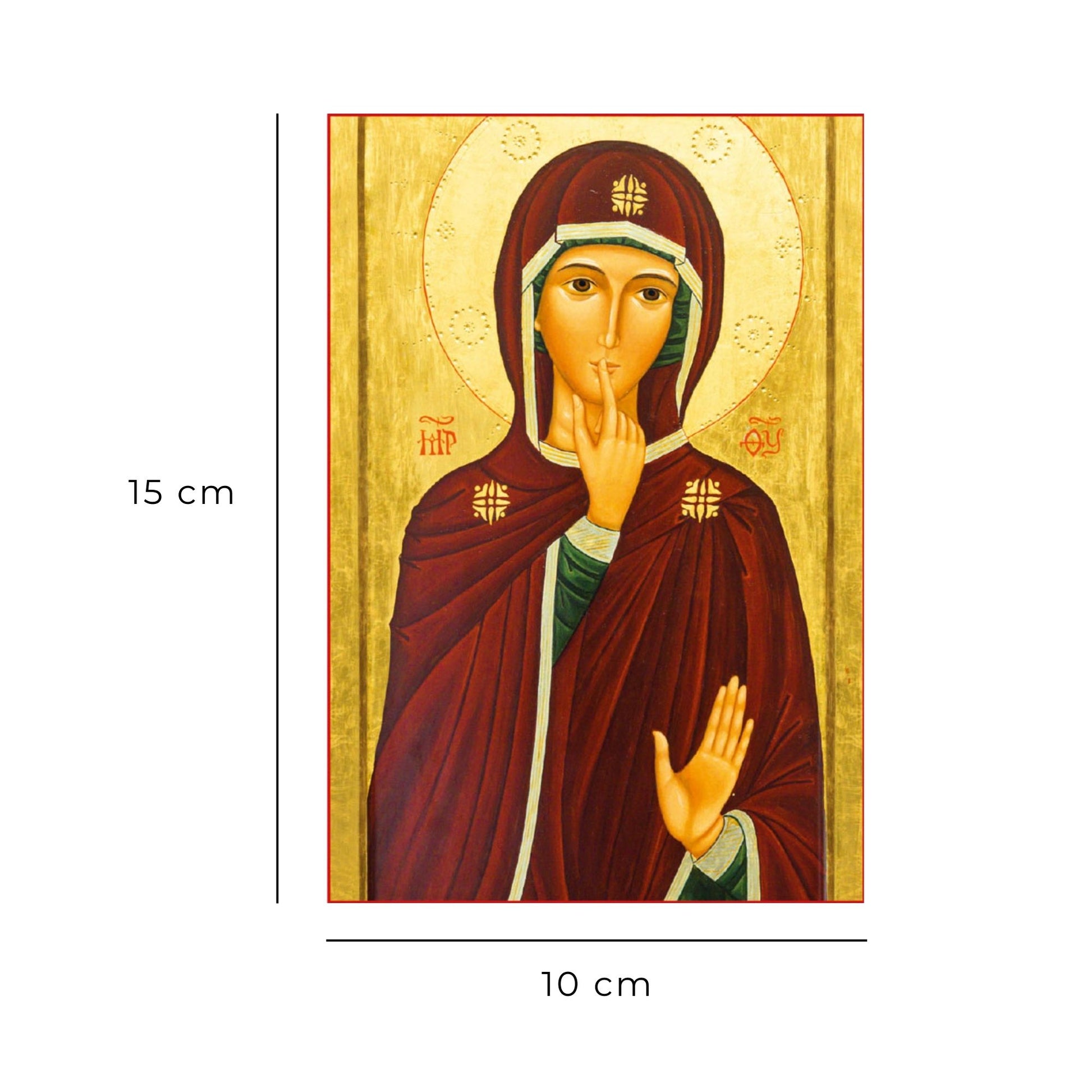 Cartolina Madonna del Silenzio cm 10x15 retro "Consacrazione alla Vergine del silenzio"