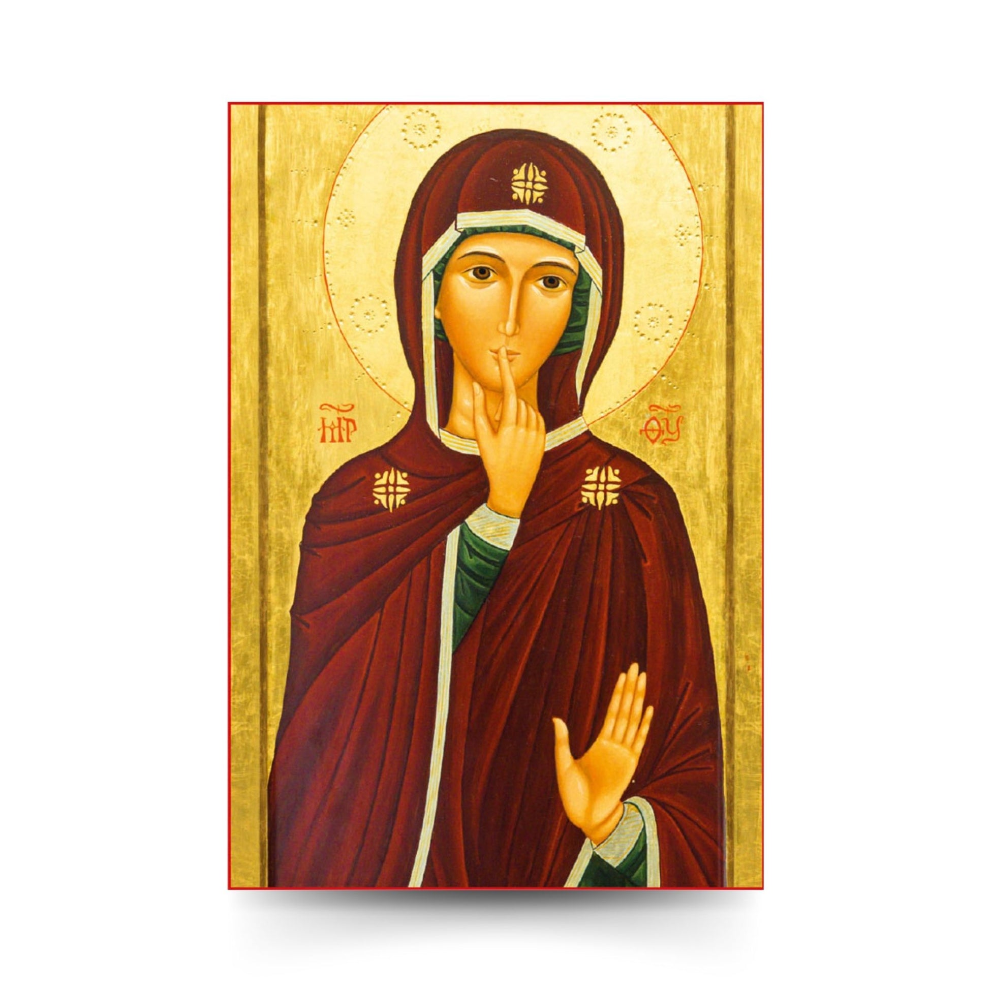 Cartolina Madonna del silenzio cm 10x15 con retro preghiera "Maria, donna del silenzio"