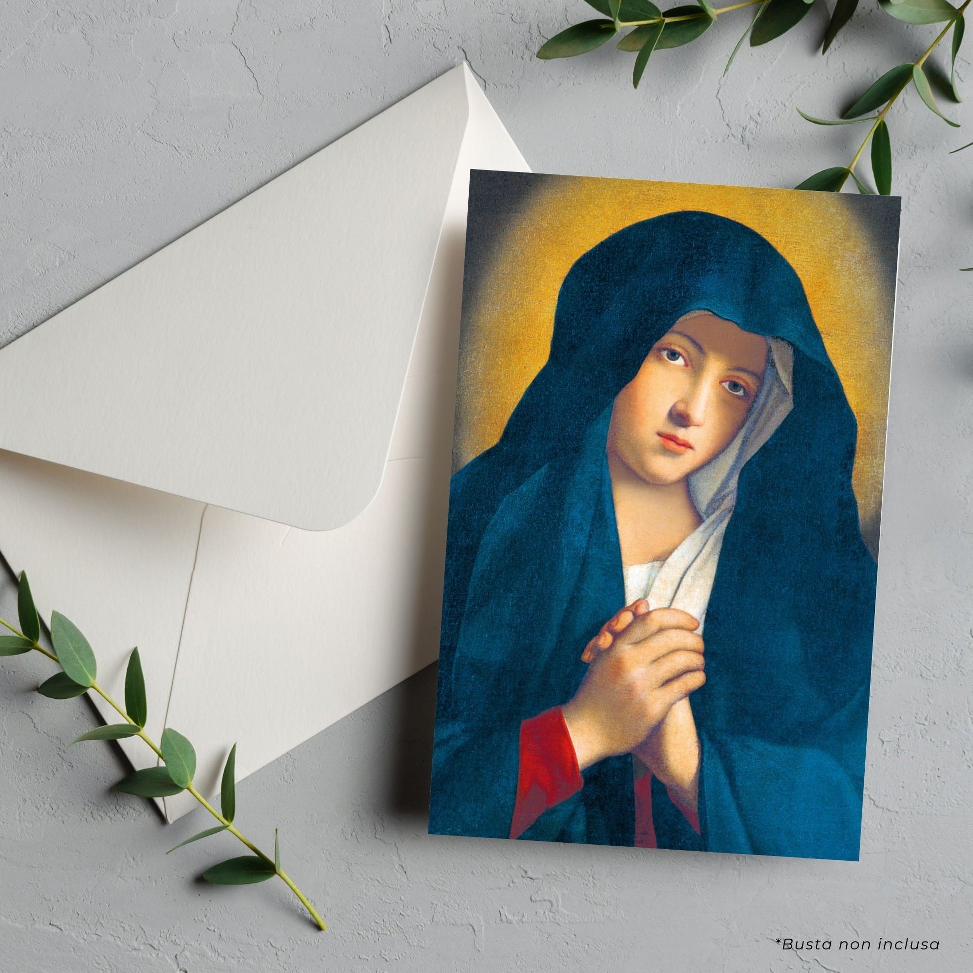 Cartolina Vergine Maria Addolorata cm 10x15 con retro preghiera
