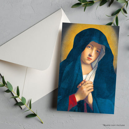 Cartolina Vergine Maria Addolorata cm 10x15 con retro preghiera