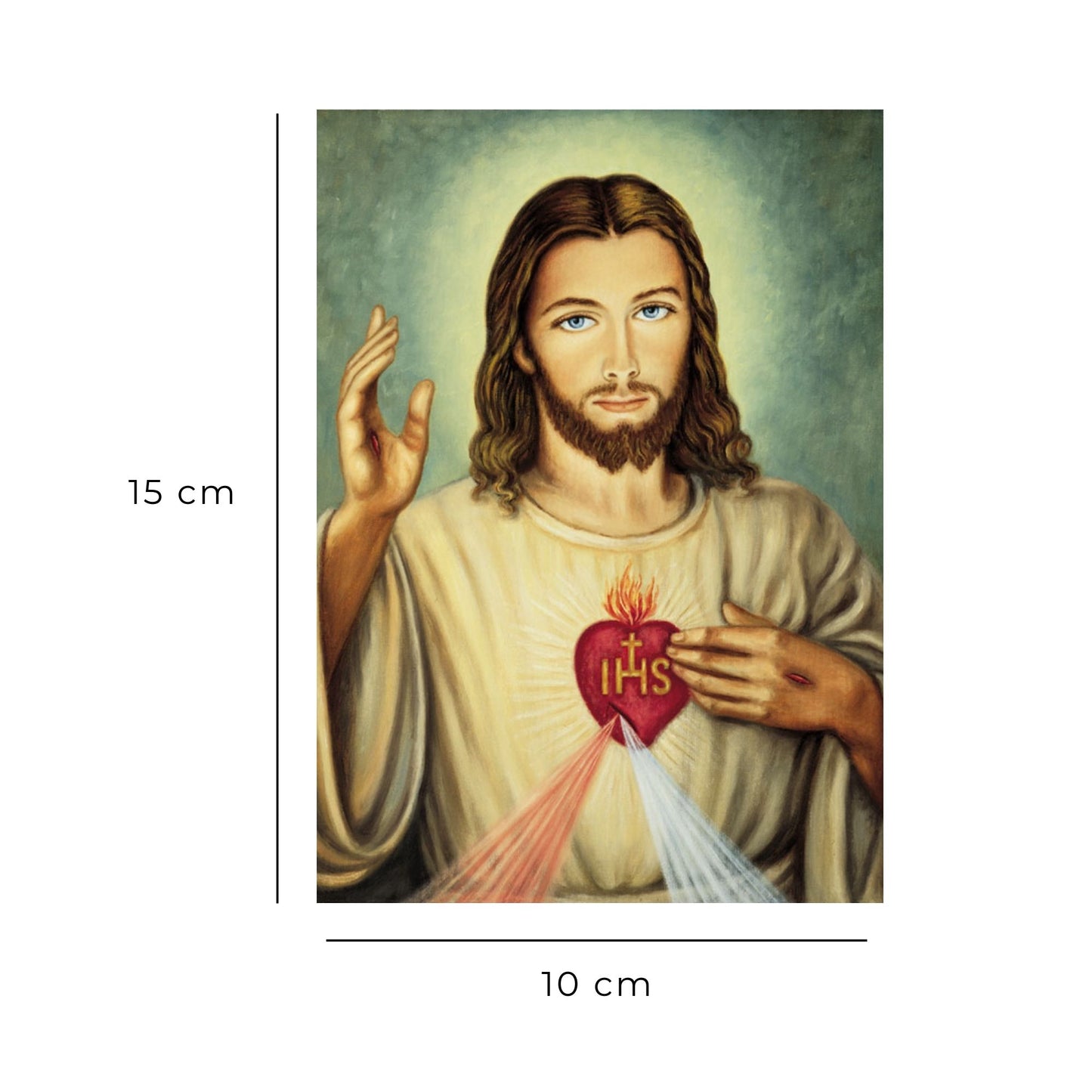 Cartolina sacro cuore di Gesù. Sul retro "Consacrazione al sacro cuore di Gesù"