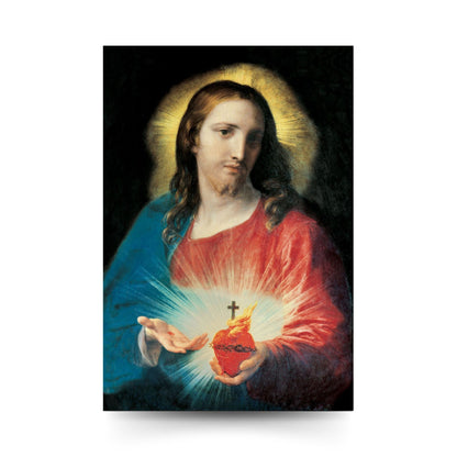 Cartolina sacro cuore di Gesù. Sul retro "Atto di Consacrazione al sacro cuore di Gesù"