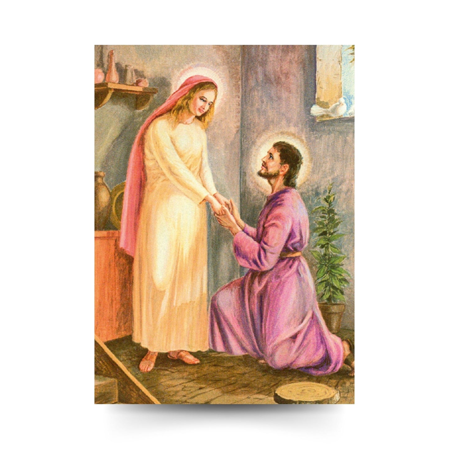 Santino Santi Giuseppe e Maria. Sul retro "San Giuseppe vero sposo"