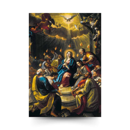 Cartolina Pentecoste. Sul retro "Atto di consacrazione allo Spirito Santo"