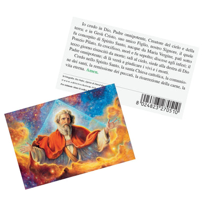 Cartolina Dio Padre (Dawid) Retro preghiera del Credo