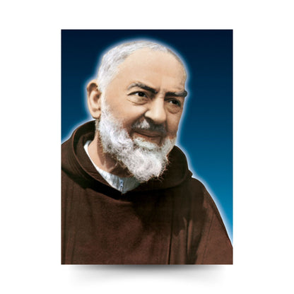 Cartolina san Pio da Pietrelcina. Sul retro "Coroncina al sacro cuore di Gesù di san Pio da Pietrelcina".