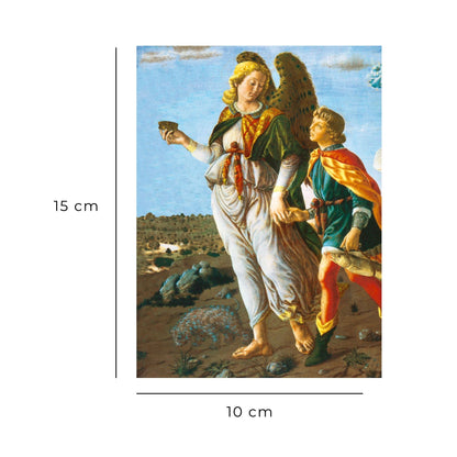 Cartolina san Raffaele arcangelo. Sul retro "Preghiera a san Raffaele arcangelo"
