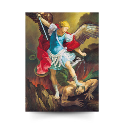 Cartolina san Michele arcangelo. Sul retro "Consacrazione a san Michele arcangelo"