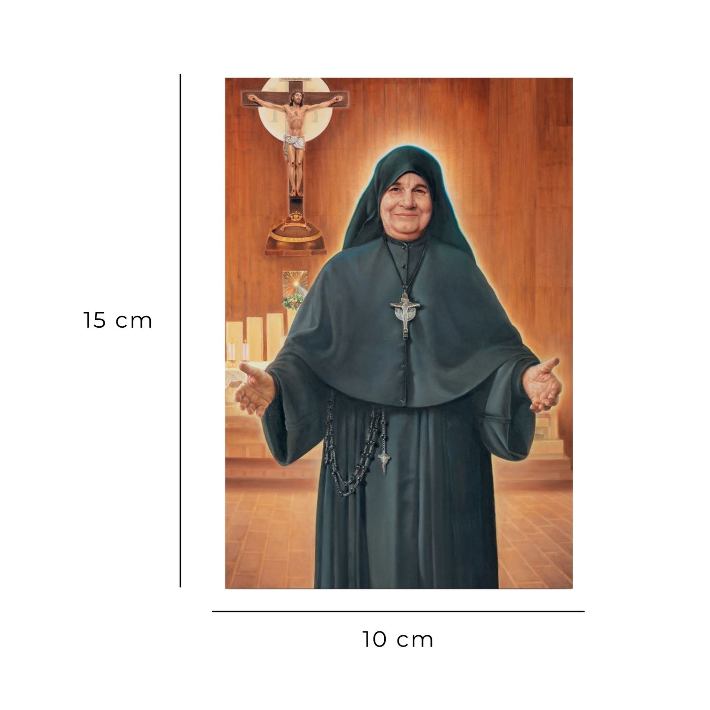 Cartolina Beata Madre Speranza di Gesù. Sul retro "Preghiera alla Beata Madre Speranza di Gesù"