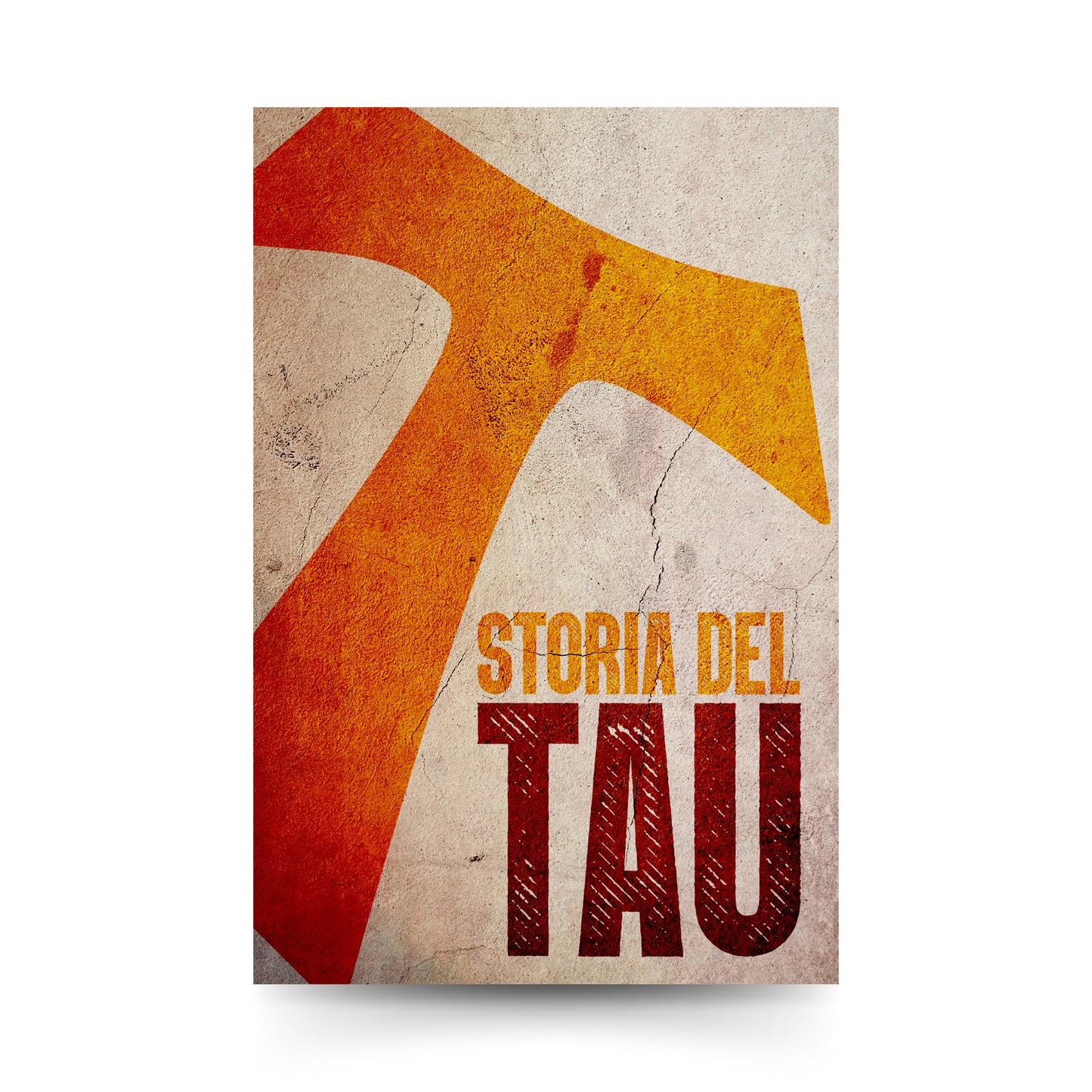 Cartolina con simbolo del Tau e retro "Storia del Tau"