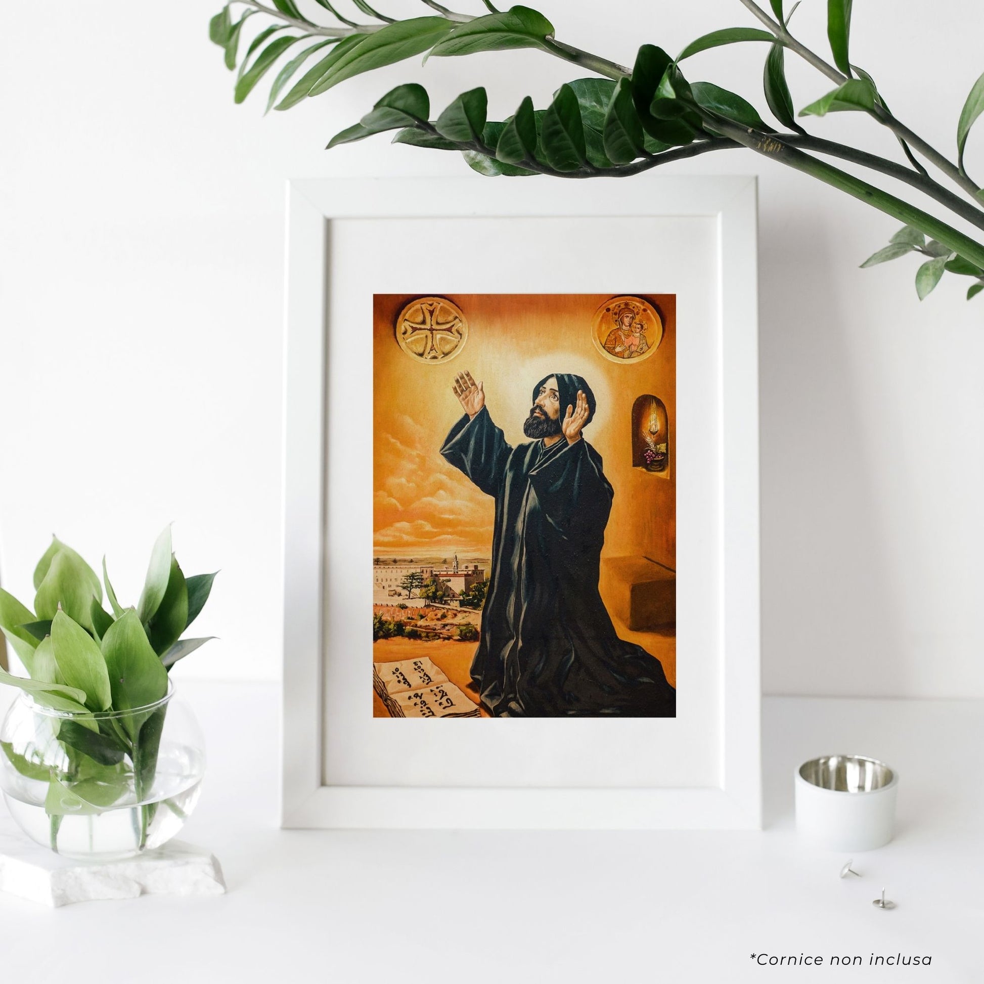 Cartolina beato Nimatulla con retro "Preghiera per ottenere una grazia"