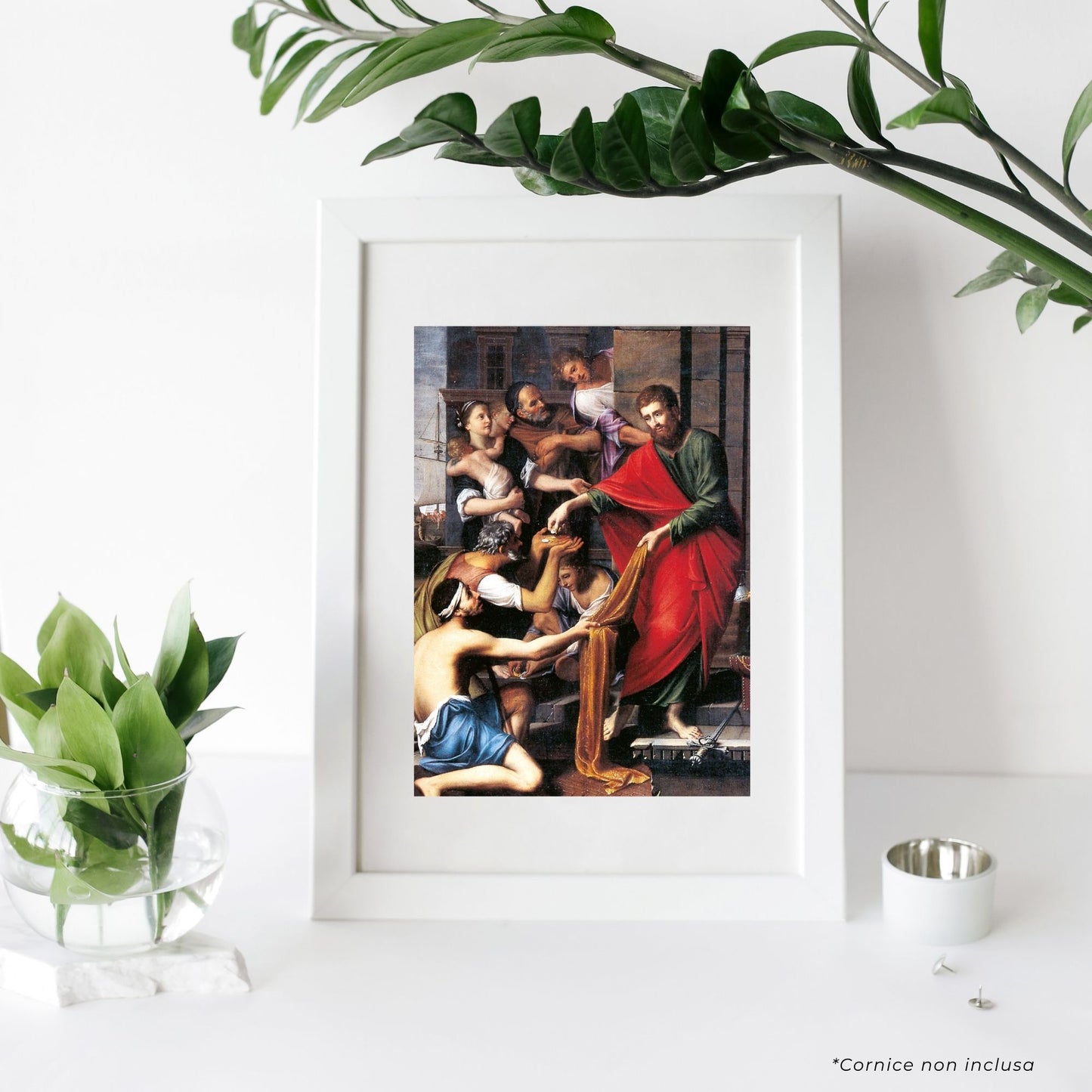 Cartolina San Paolo di Tarso con retro Inno alla carità