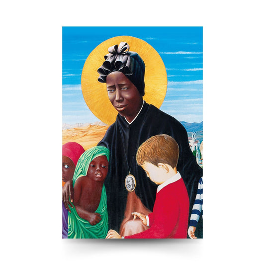 Cartolina Bakhita con retro preghiera "O Dio Padre di misericordia"