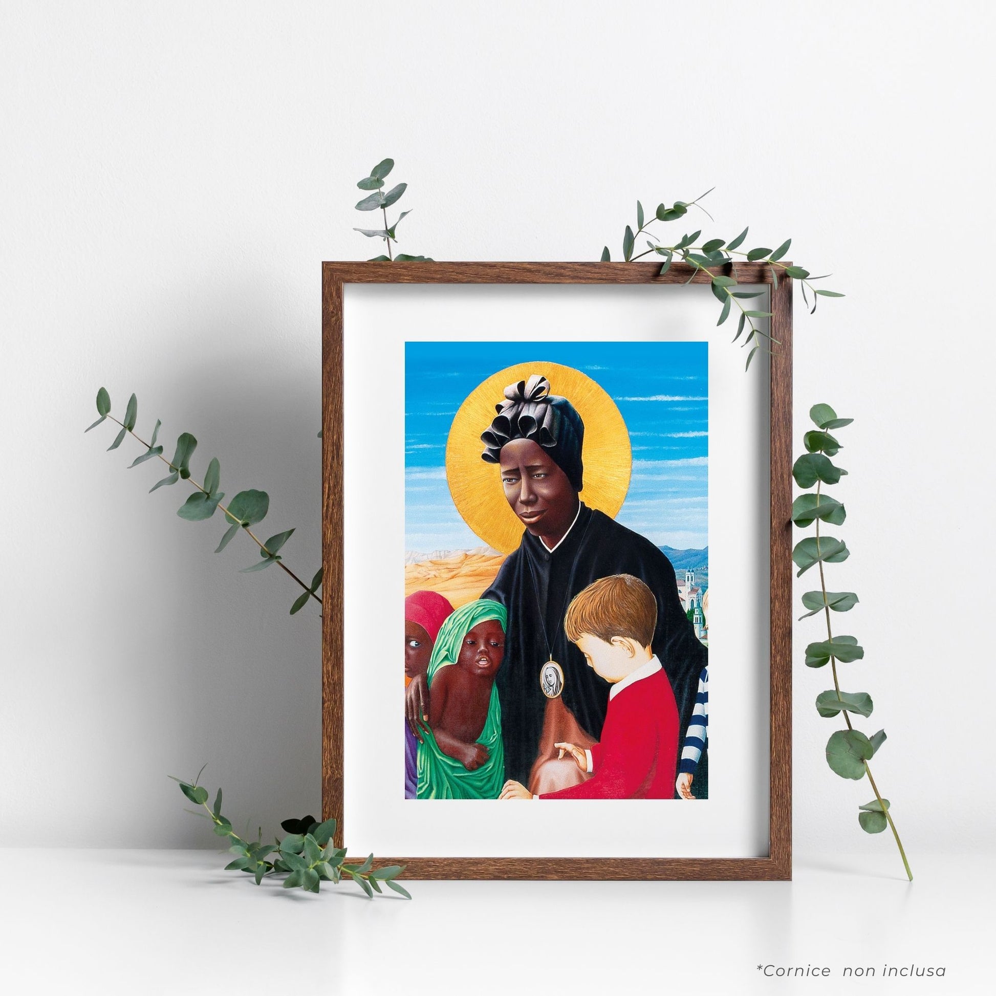 Cartolina Bakhita con retro preghiera "O Dio Padre di misericordia"