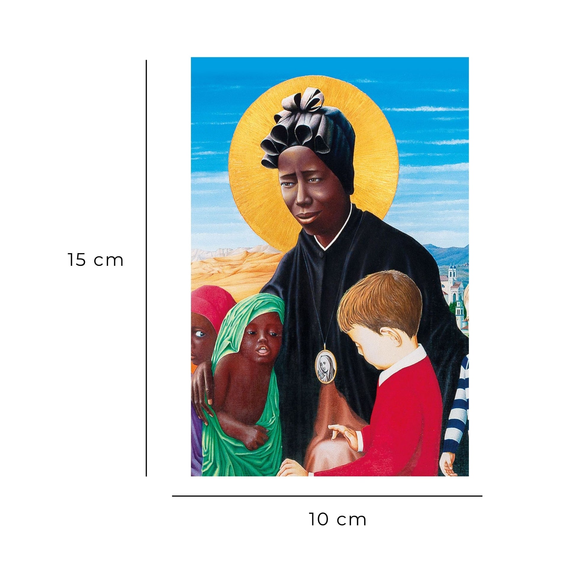 Cartolina Bakhita con retro preghiera "O Dio Padre di misericordia"