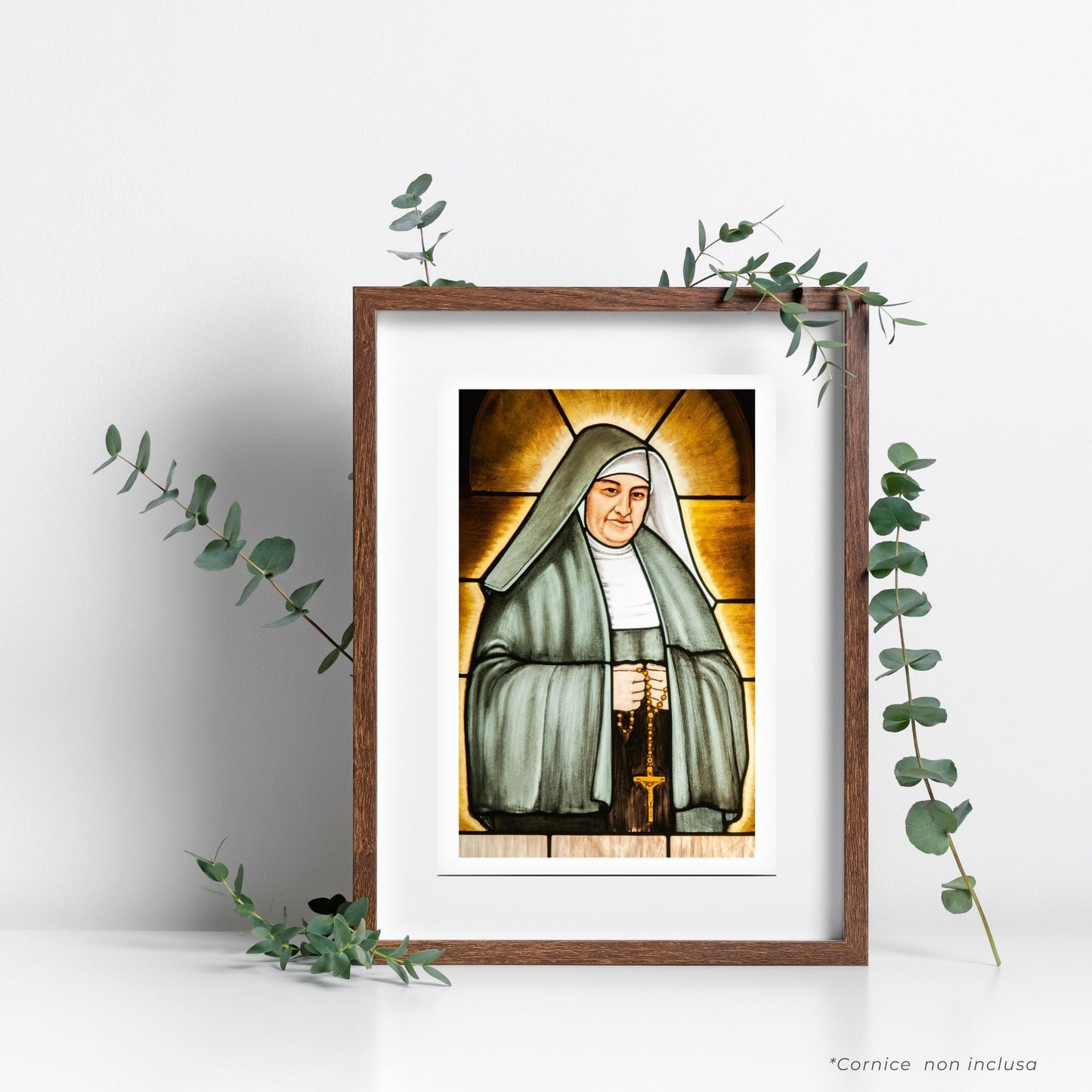 Cartolina beata Maria Teresa Fasce con retro "preghiera in tempo di calamita'"